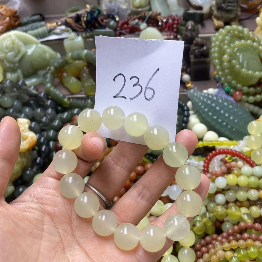 未镶嵌蛇纹石玉手链