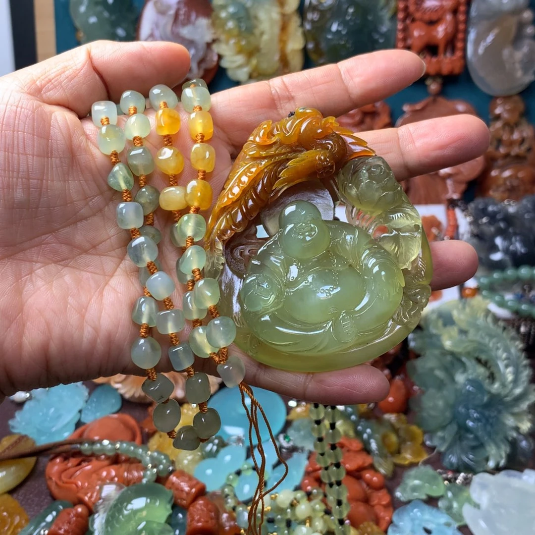 用***2蛇纹石玉未镶嵌挂坠