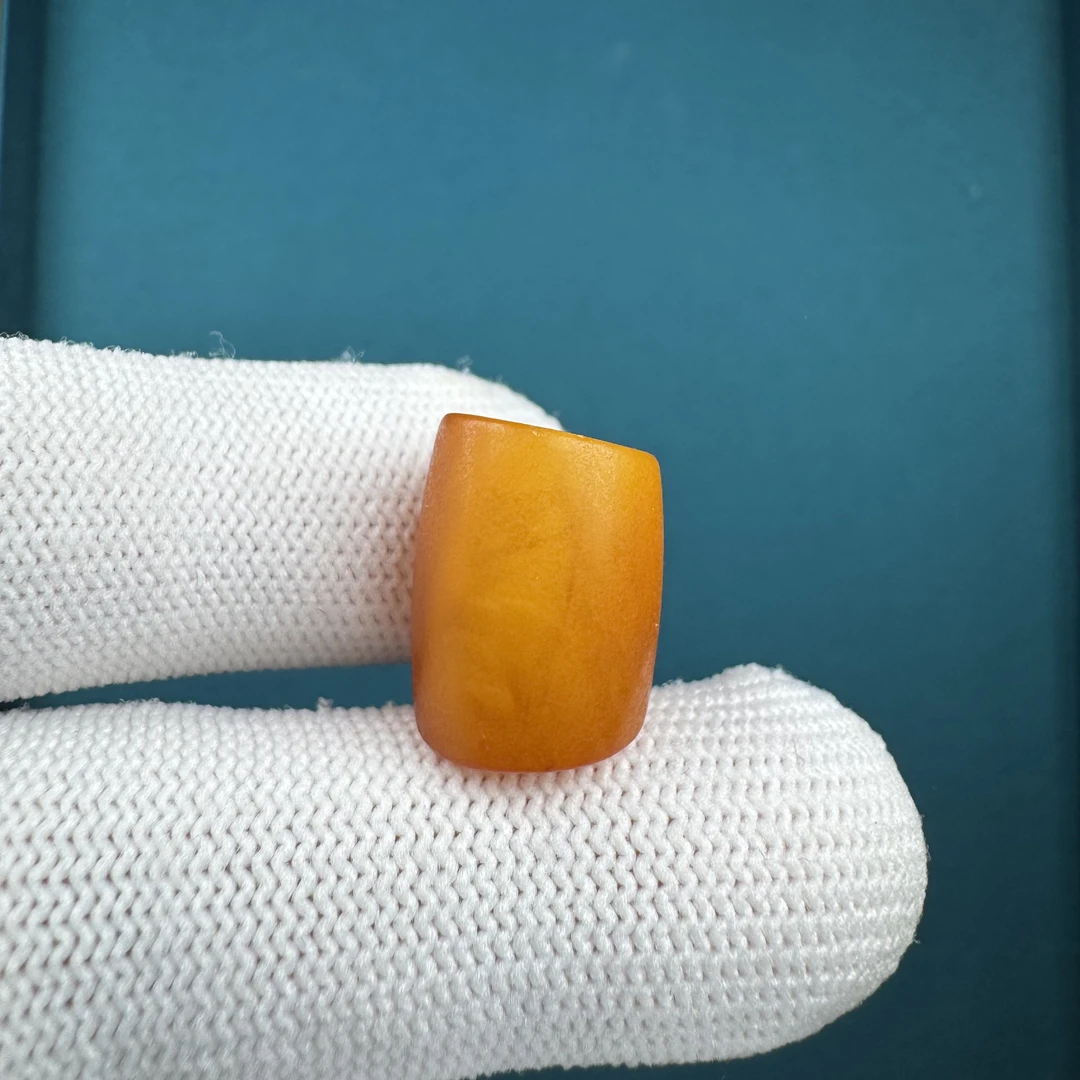 K1439天然原矿蜜蜡 老蜡马蹄珠13*16.8mm支持复检假一罚十