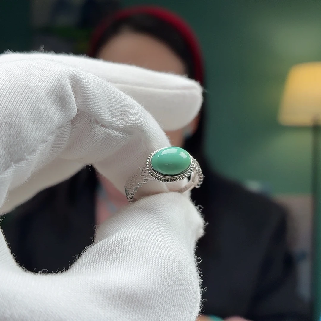 绿松石银S925镶嵌珠宝奇石