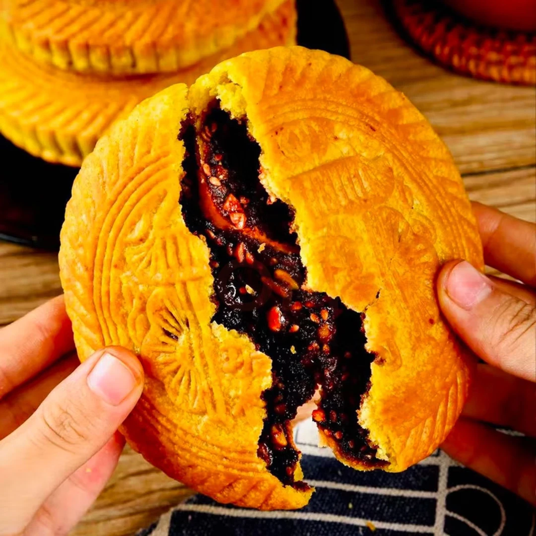 【现做现发】梁空心月饼胡麻油兰炭烤制正宗手工月饼独立包装
