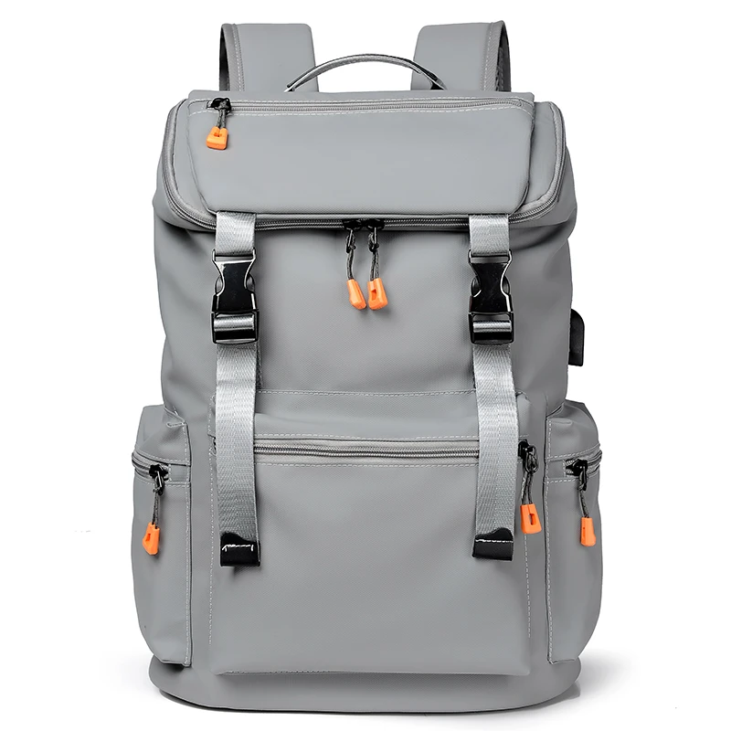 新款双肩包男大学生书包背包时尚潮流男士商务电脑包旅行包大容量