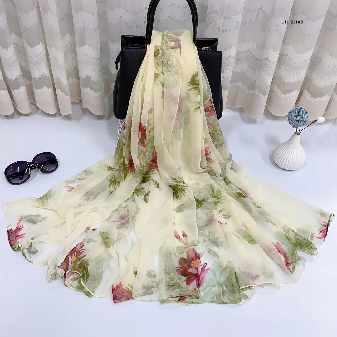 云纹纱加大版【180*140左右】旅游拍照女士百搭洋气高档丝巾