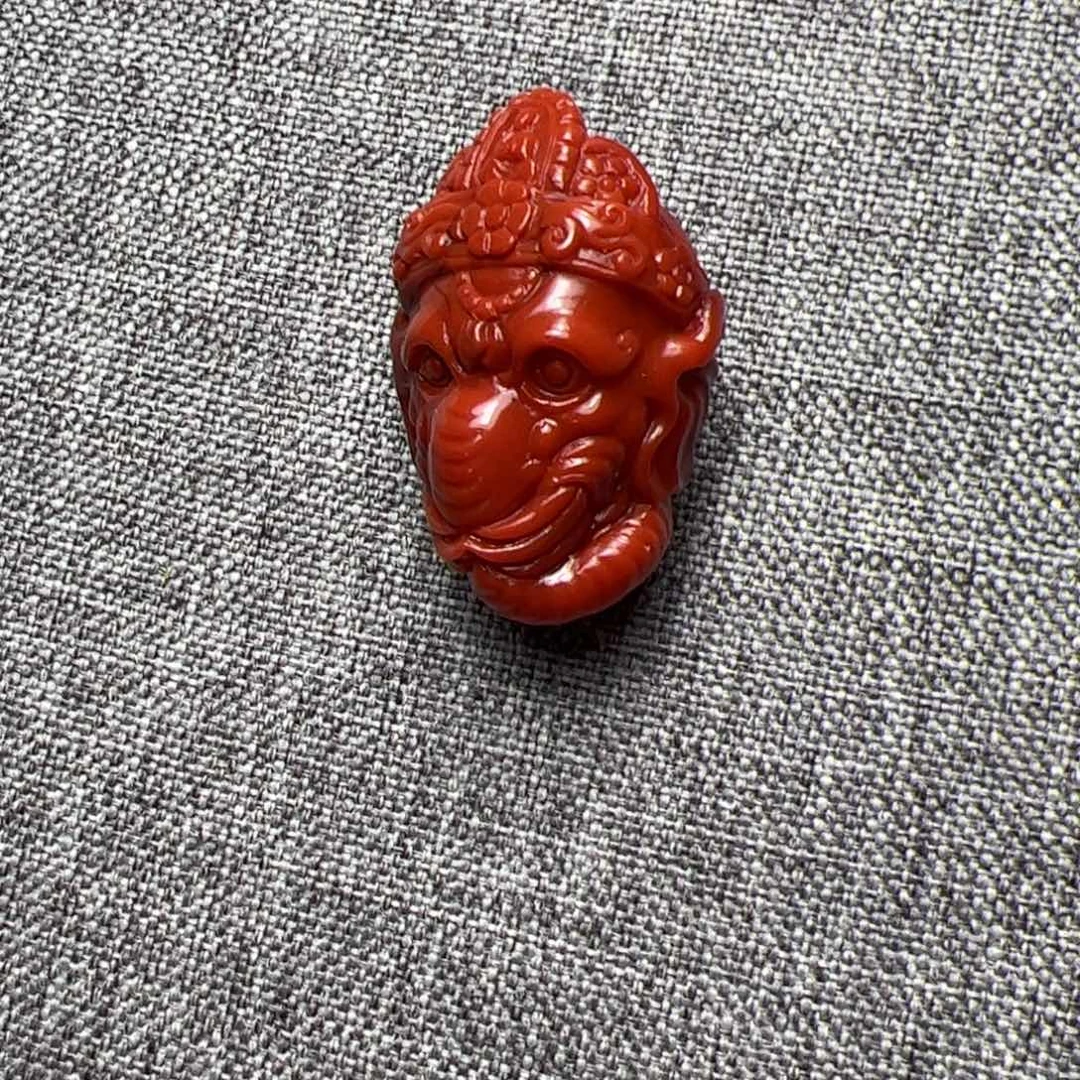别***北未镶嵌象神南红玛瑙