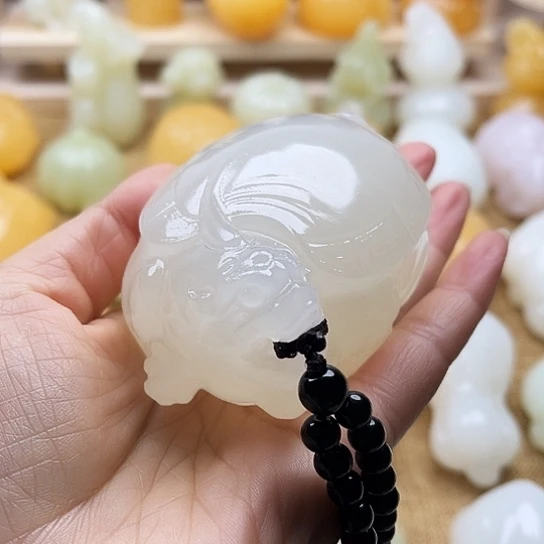 陆***陆玉天然玉石手把件