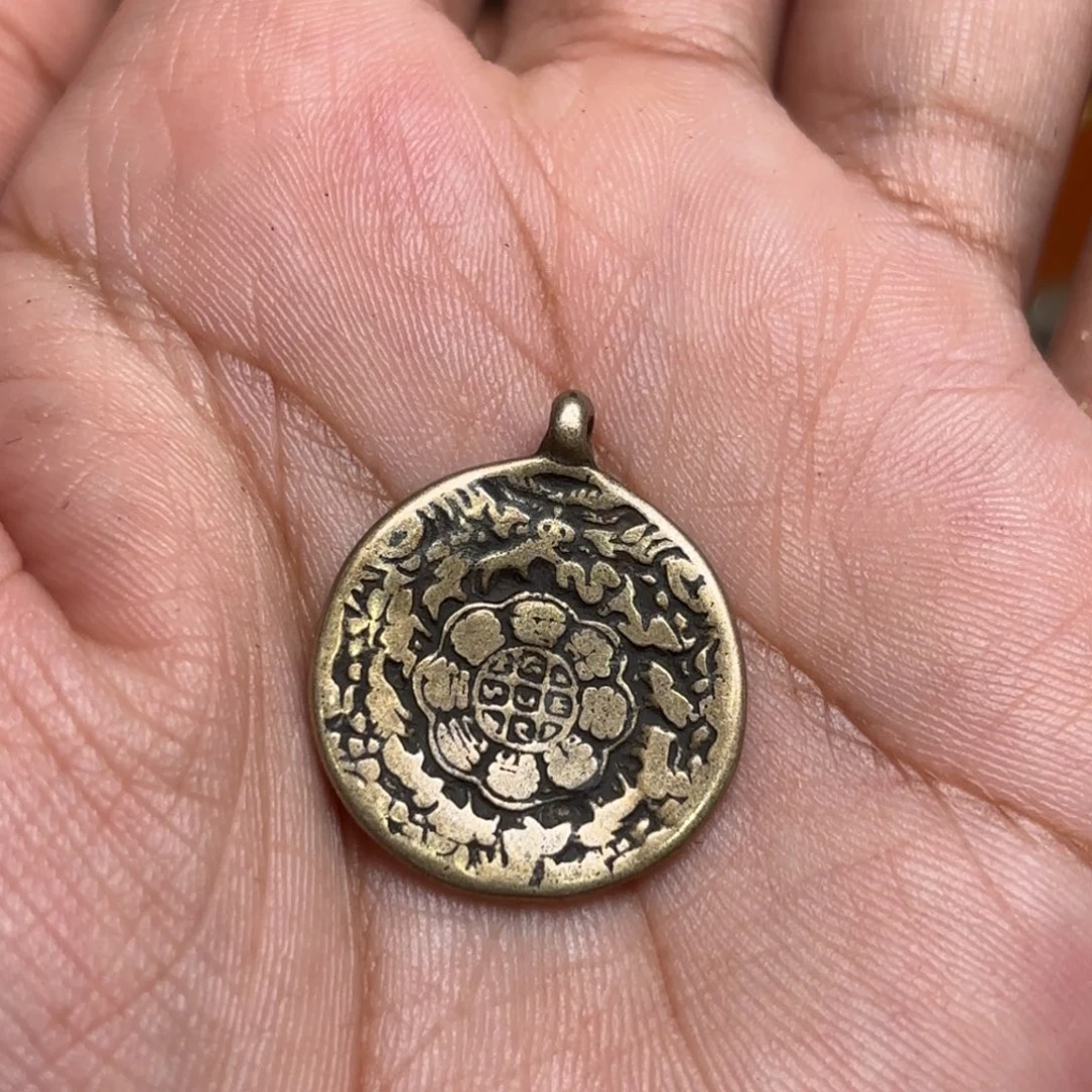 西**水铜星月菩提吊坠项链