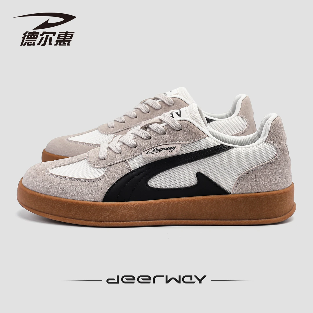 德尔惠男鞋德训鞋2025新款秋季网面透气轻便学生休闲运动板鞋男款