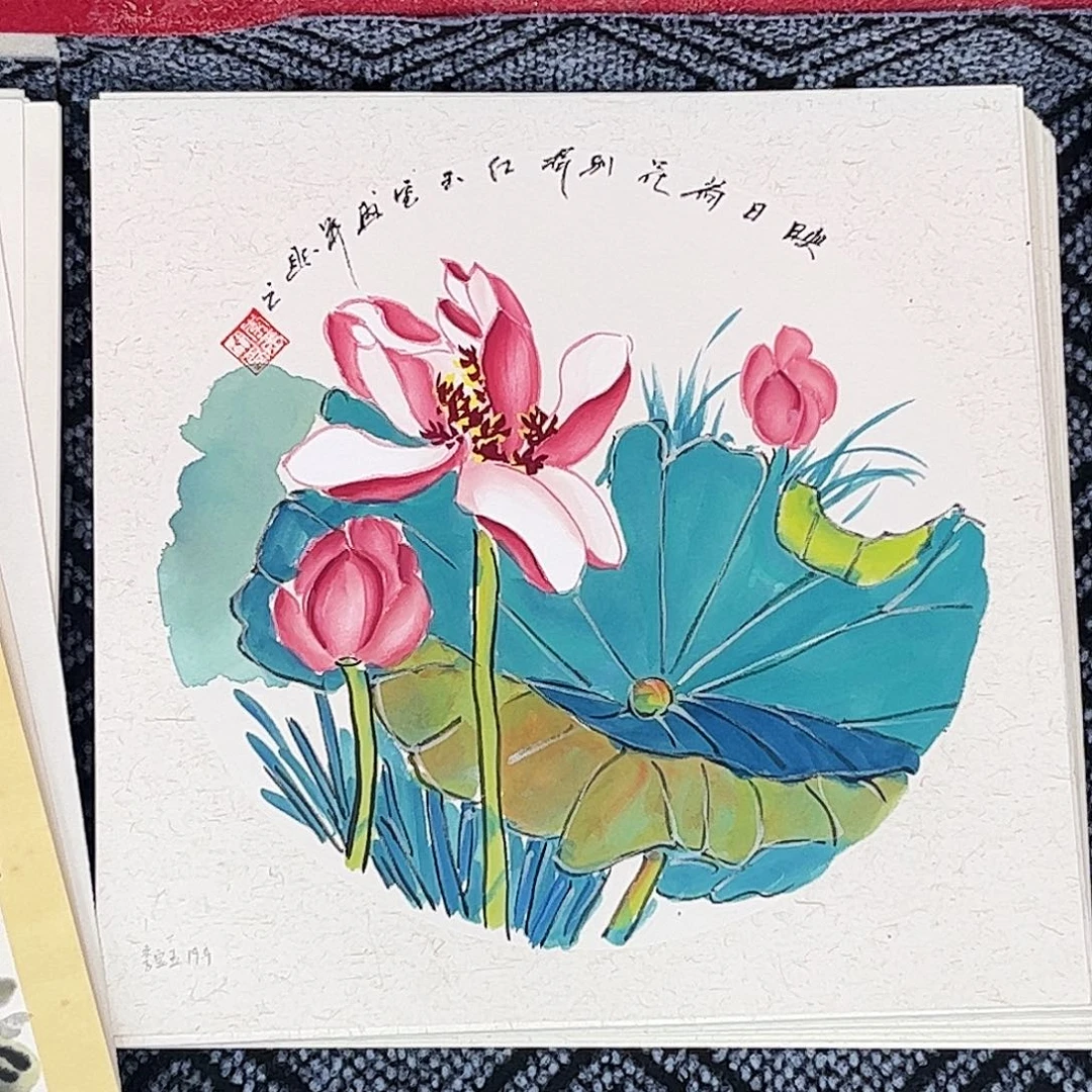 国画李玉宝老师38/38花鸟卡纸作品旭