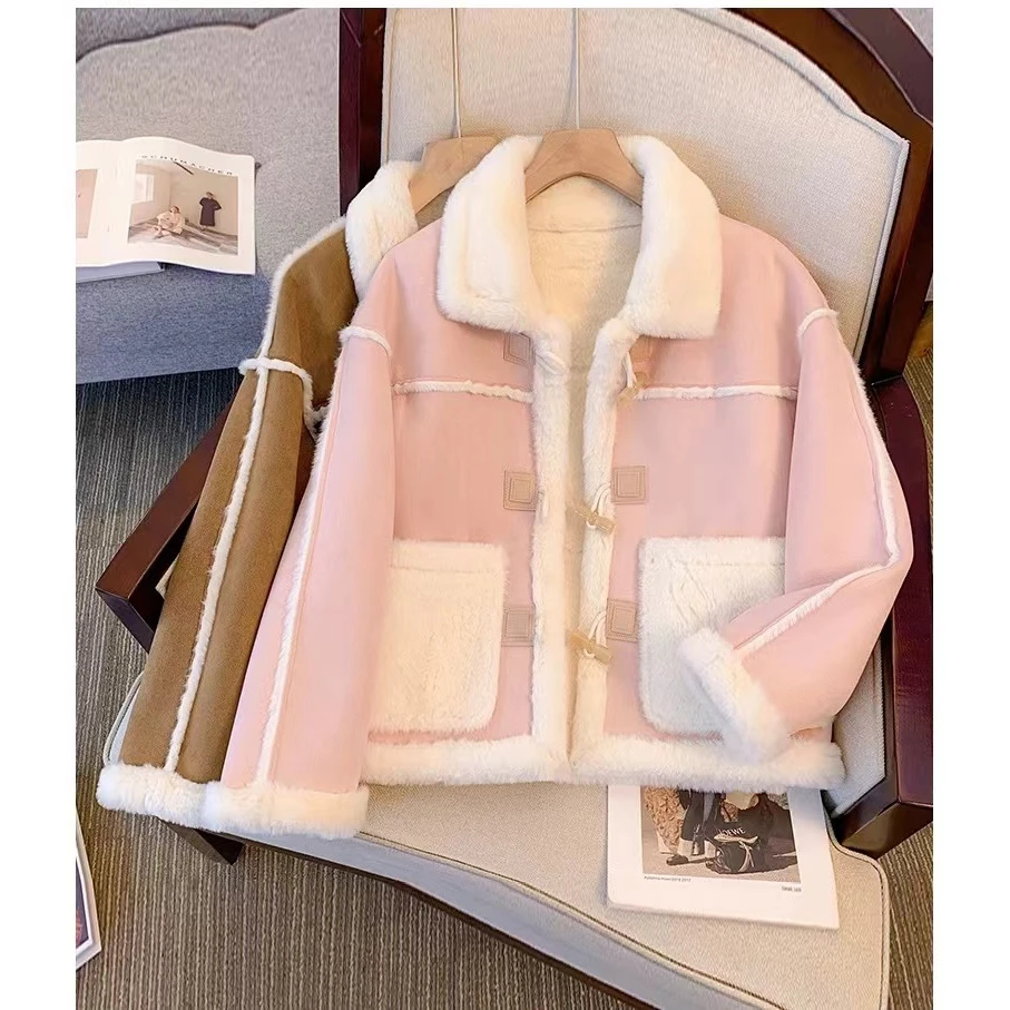 B171-B180毛衣网红洋气时尚宽松加绒加厚秋冬套头针织百搭女士