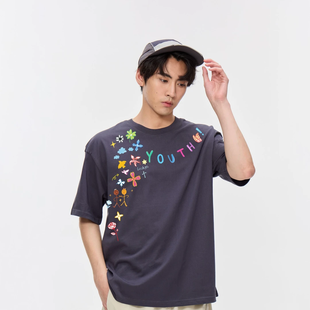 夏季新款潮流男士短袖T恤女士数码直喷休闲打底衫青春网红同款