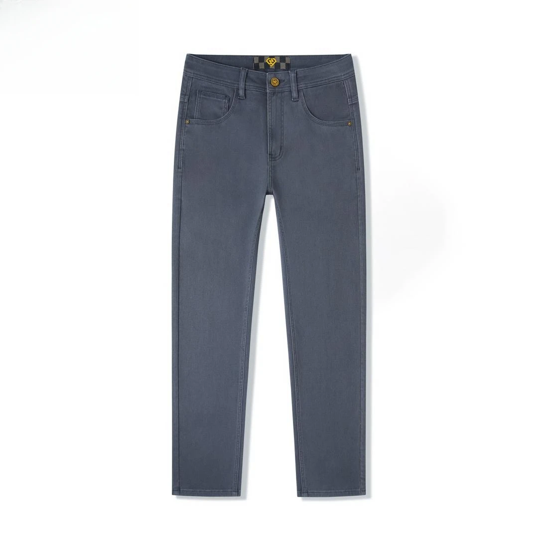 岩石灰【八面弹】秋冬新款轻奢品质百搭男士牛仔裤弹力合体直筒裤