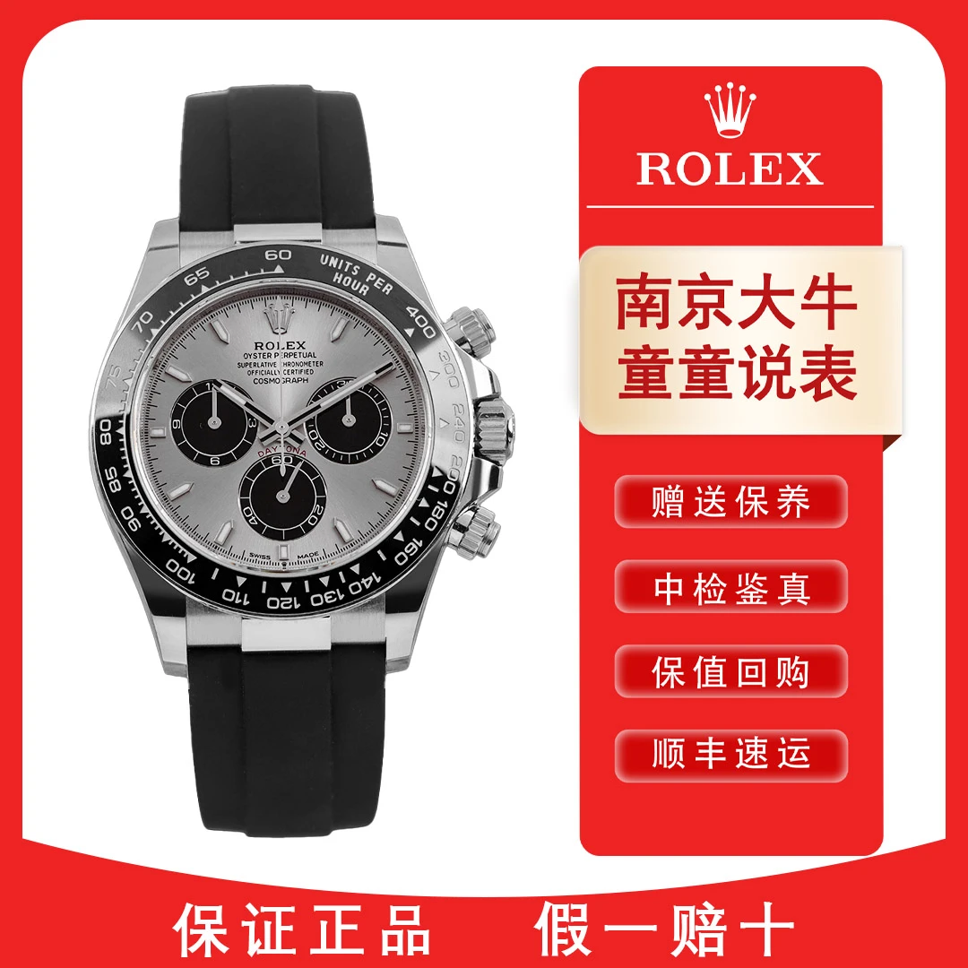 99新 Rolex/劳力士 童童/迪通拿126519水泥灰/24年二手全套/