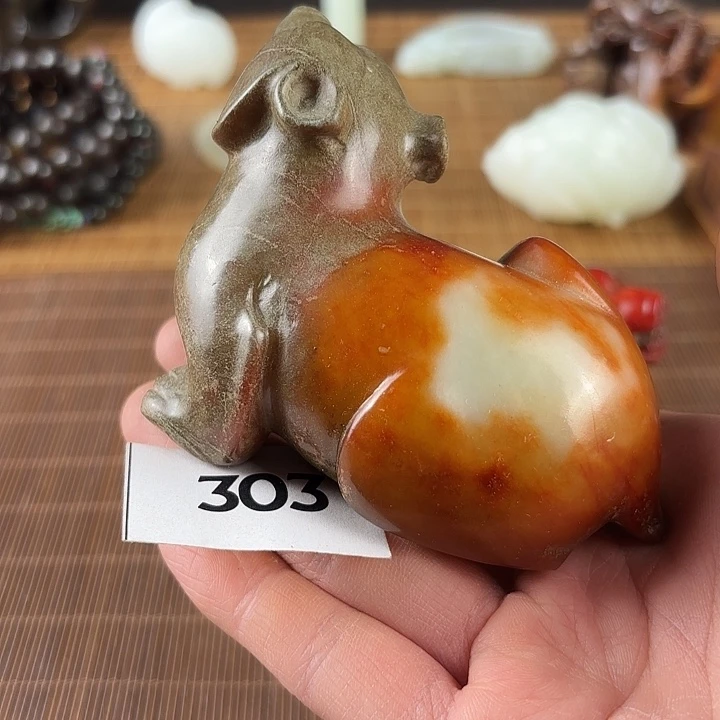 明***哥和田玉未镶嵌挂件