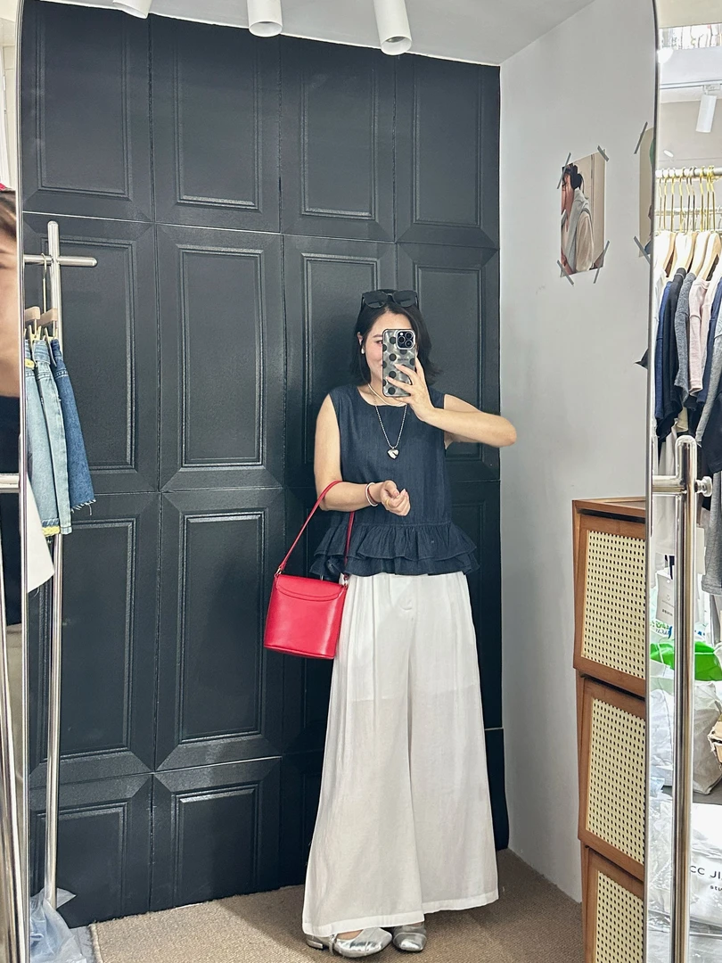 夏款韩系百搭休闲舒服九分棉麻裤