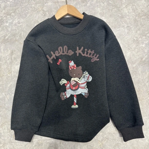 7327儿童木马KT加绒卫衣