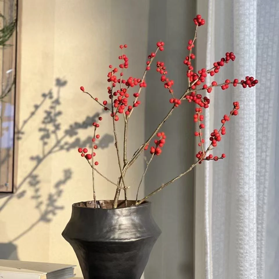 【北美冬青】真花盆栽年宵花过年鲜花喜庆发财红果果云南基地直发