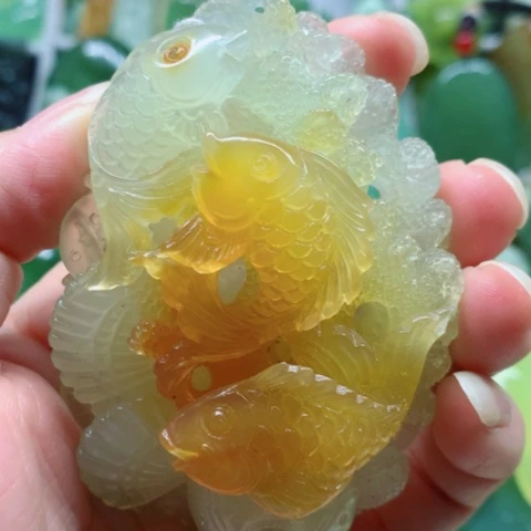 蛇纹石玉未镶嵌手把件