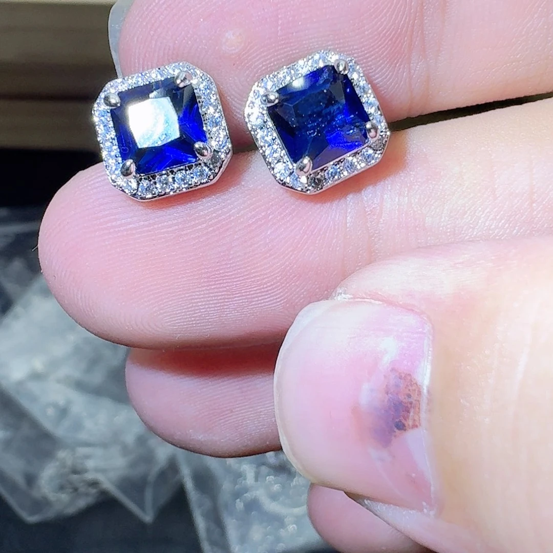 托帕石戒指银S925镶嵌