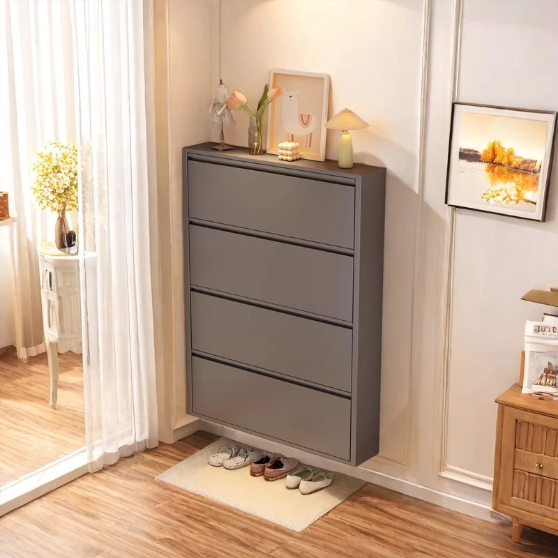 超薄鞋柜10cm家用门口经济型简约现代收纳柜窄大容量翻斗式小鞋架