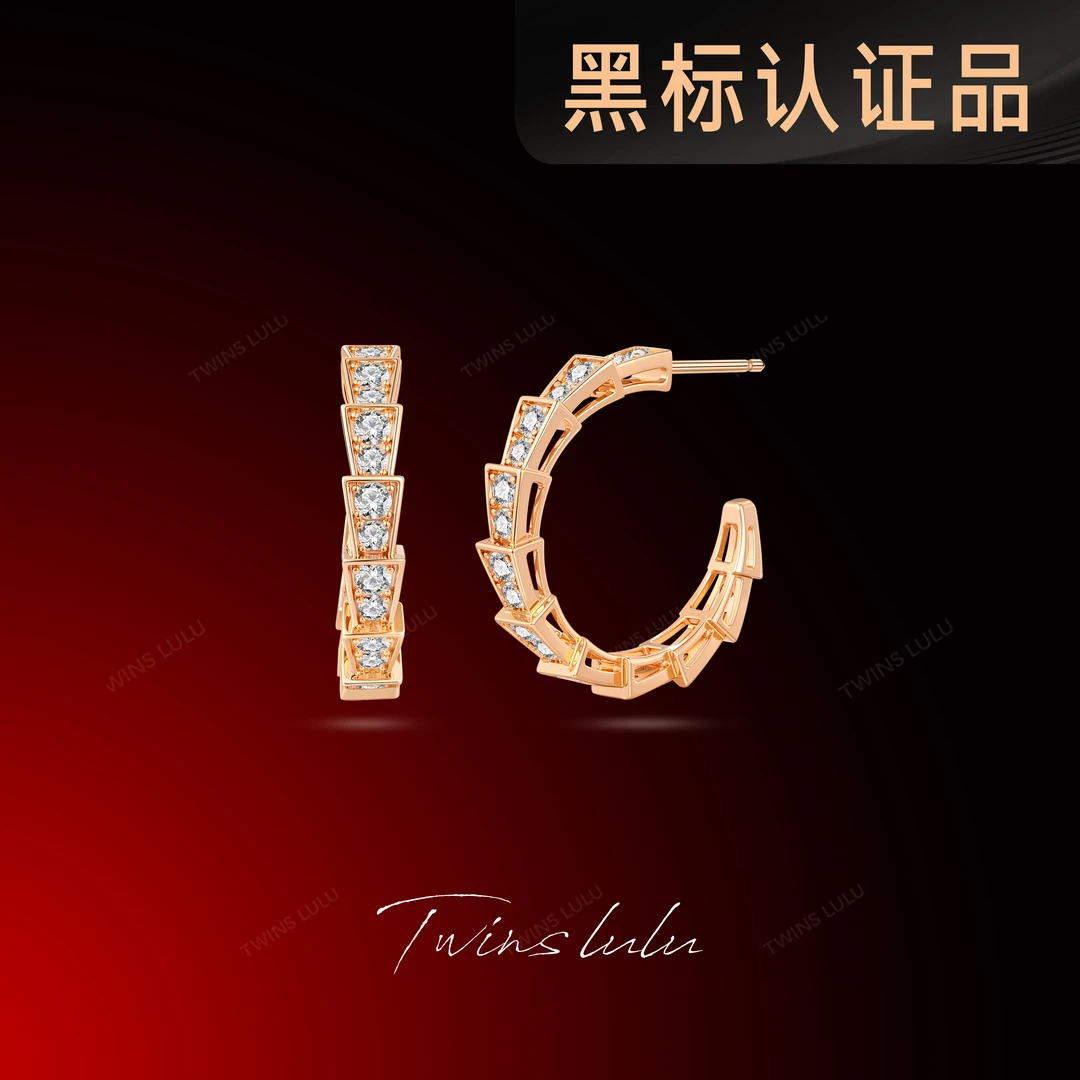 TWINS LULU镀k金【春上新】女款时尚百搭蛇形C形耳环TSL2539