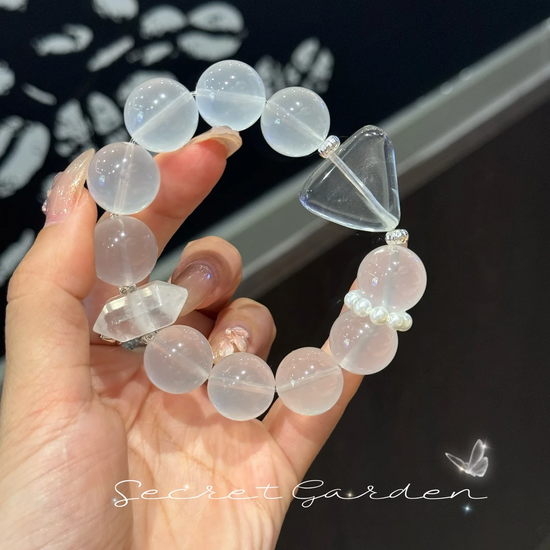 合金手链 【是你的心呀】原创系列高品净体奶白16m