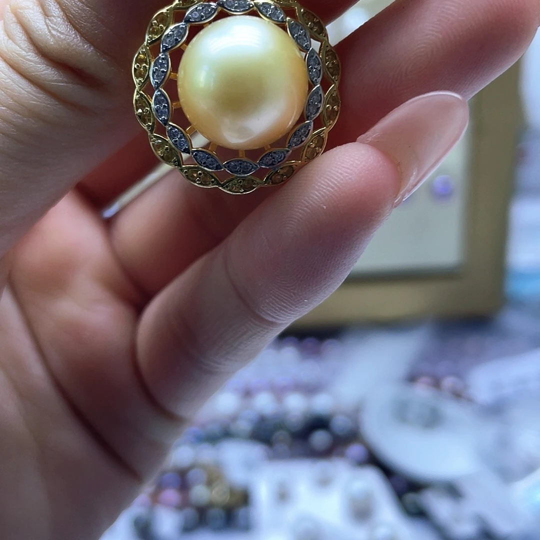 海水珍珠颈饰银S925镶嵌