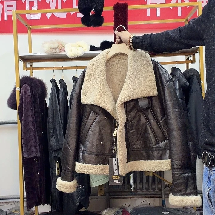 皮毛一体女款外套女