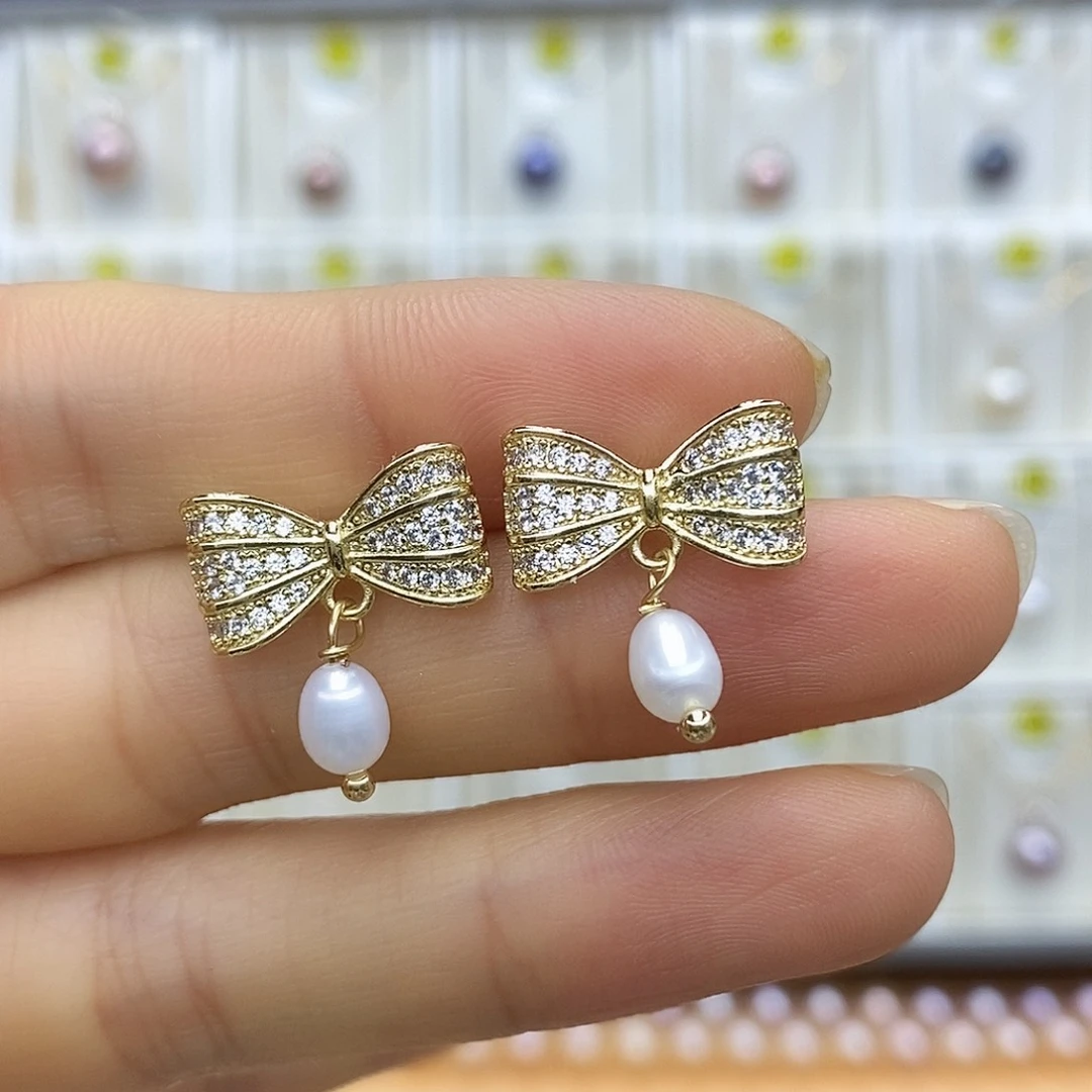 淡水珍珠吊坠(不含链)银S925镶嵌