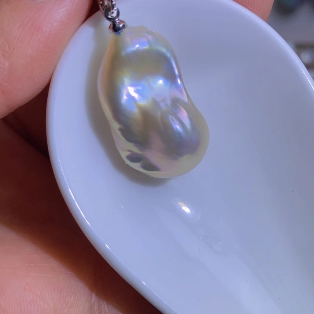 银S925镶嵌珍珠淡水珍珠