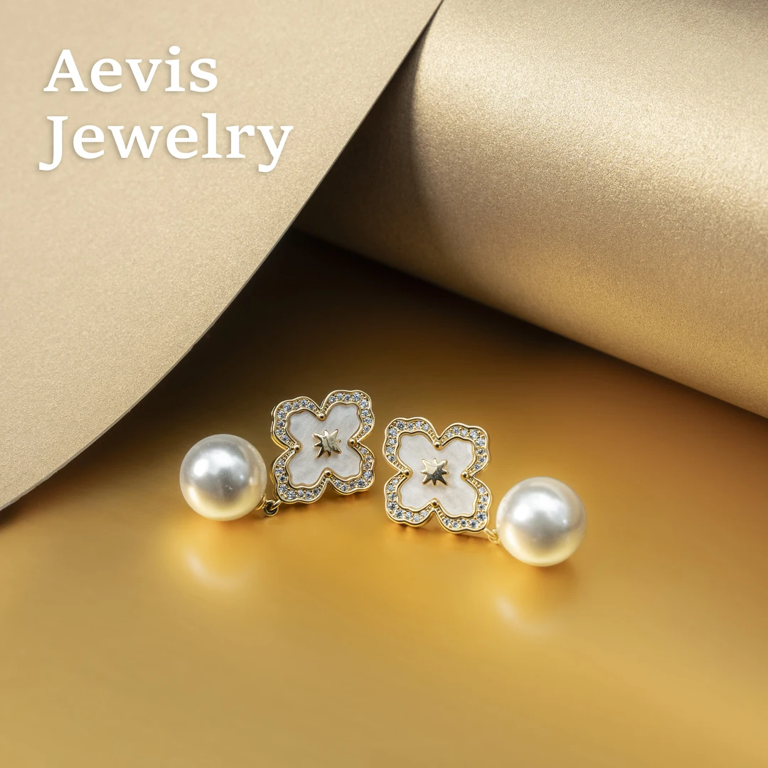 铜合金合成锆石耳饰 Aevis Jewelry轻奢高级小众设计耳钉-1149