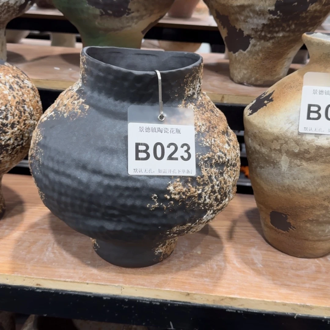 东***曼摆件景德镇高温花瓶编码b023高31口14默认无孔