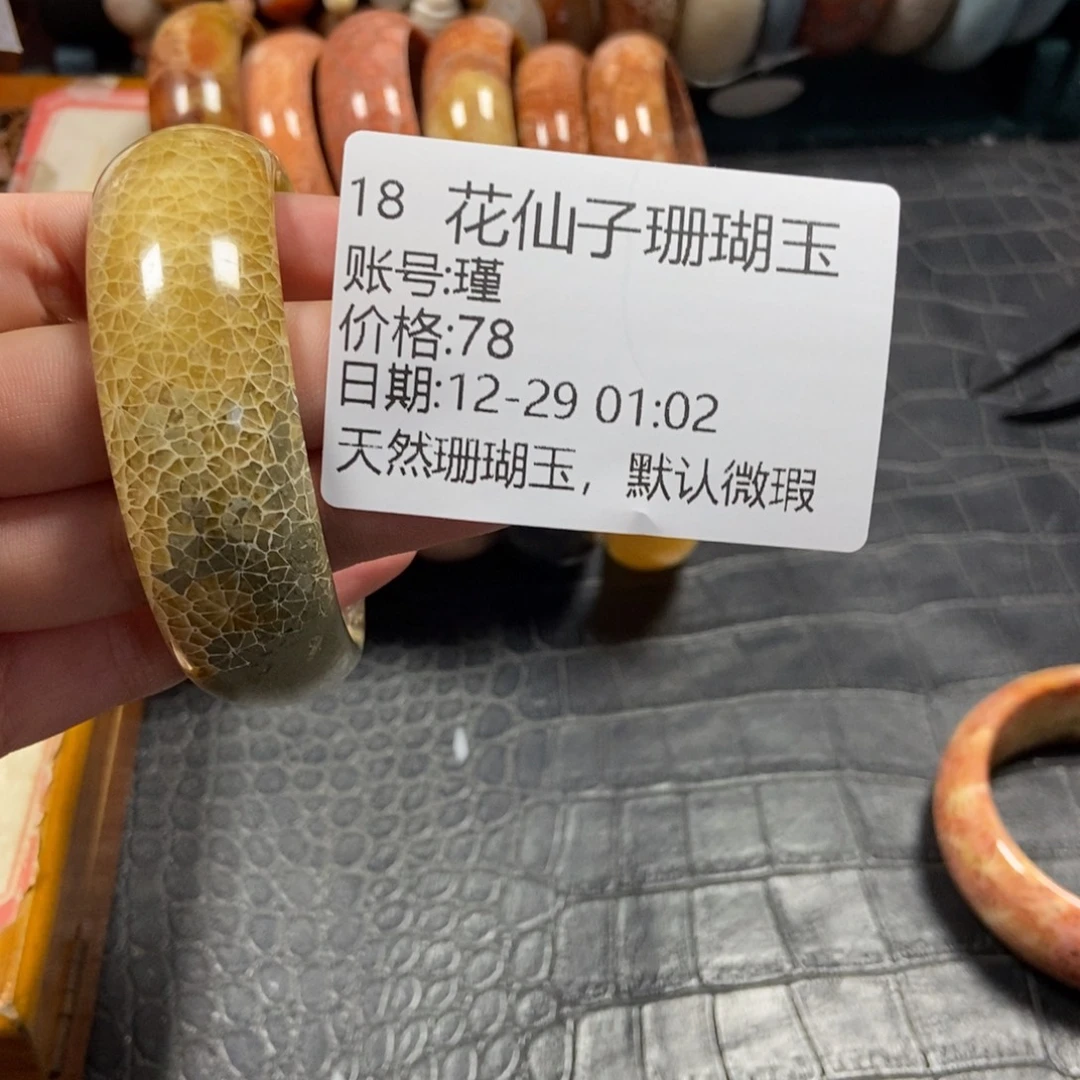 瑾***硅化珊瑚（珊瑚玉）未镶嵌珠宝半成品18