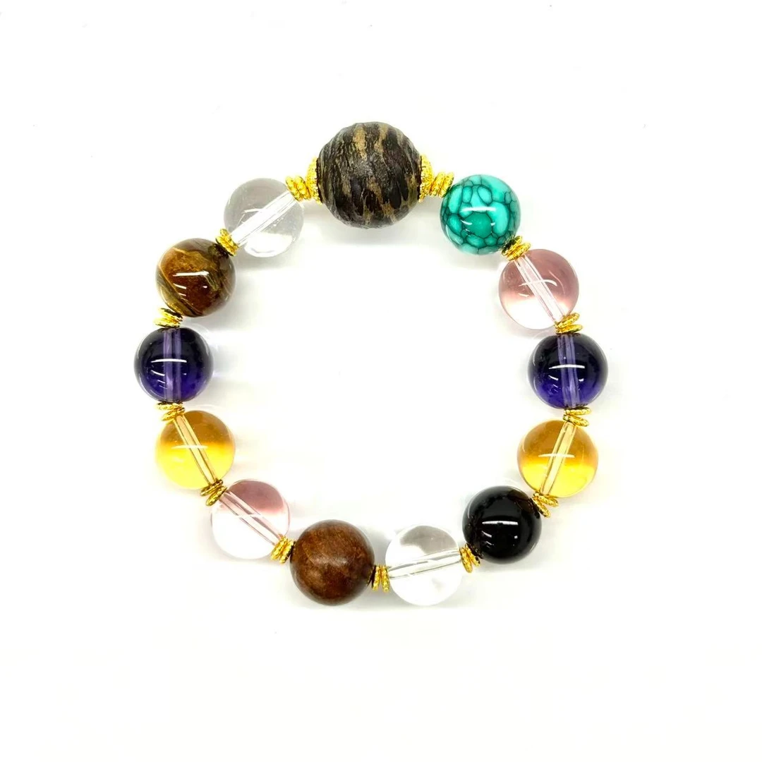 s1714-国风设计款DIY网花多宝圆珠手串-赠礼盒