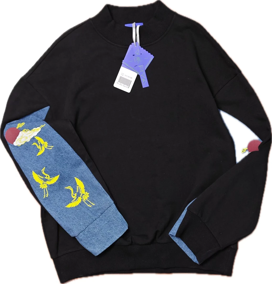 【D046】万针刺绣阔版卫衣男女同款