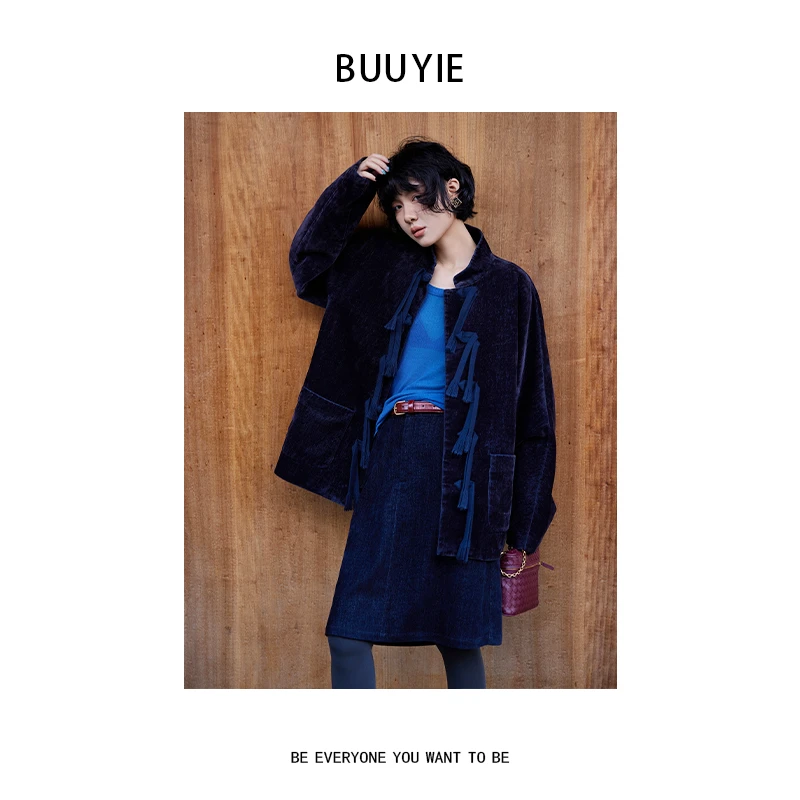 BUUYIE 25SS【素静】设计感新中式外套女2025新款 250972
