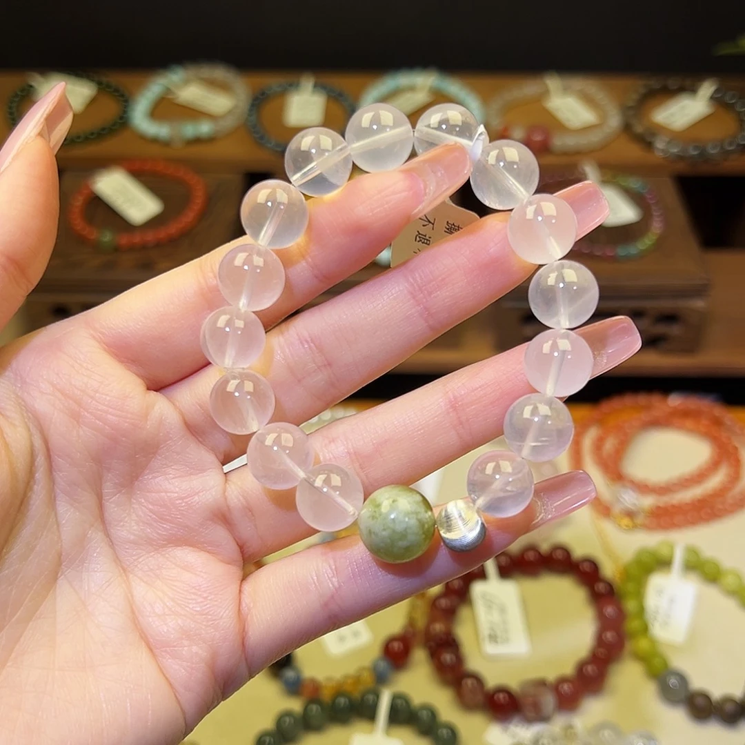 手串银S925镀金镶嵌水晶奶白2805