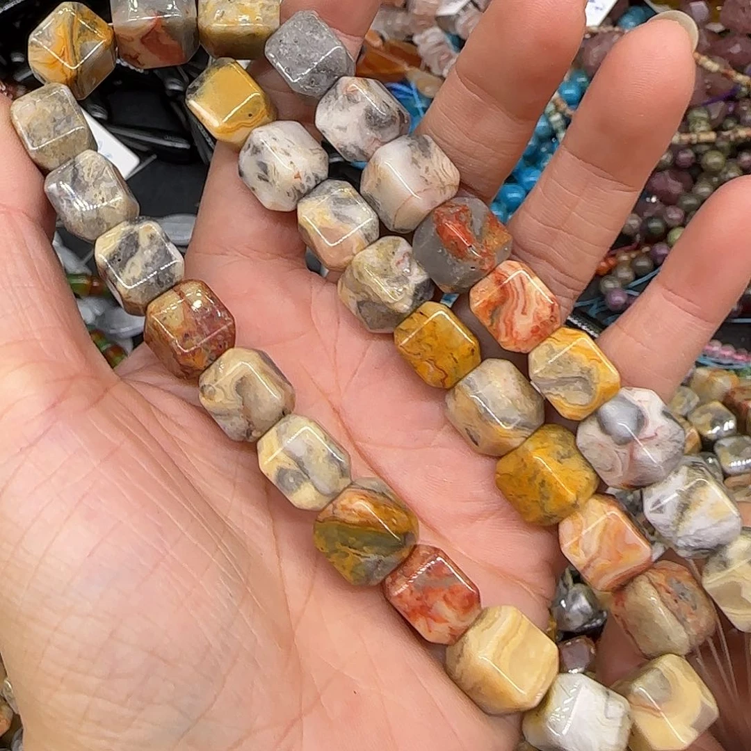 玛瑙/玉髓合金珠宝半成品疯狂玛瑙9mm一条