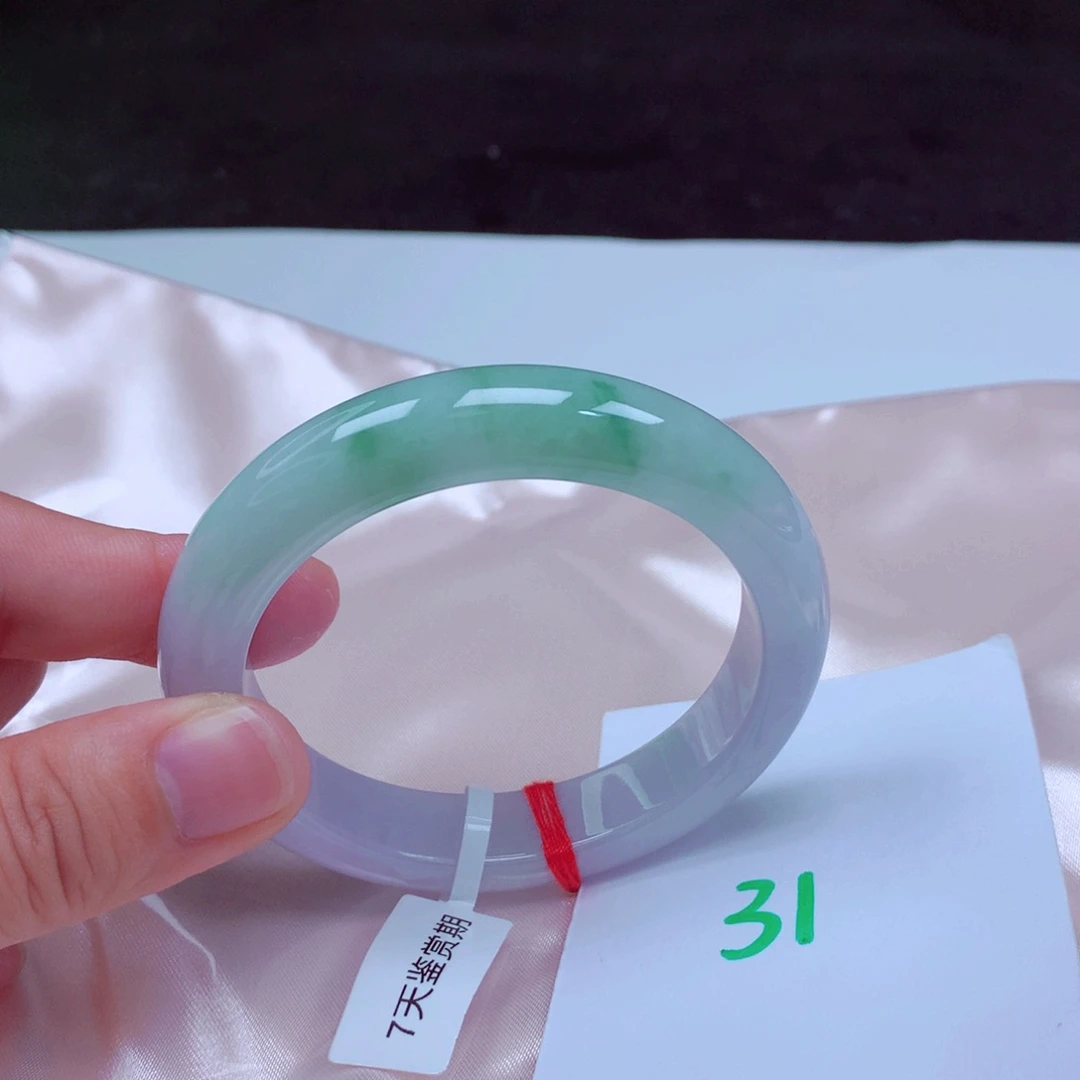 未镶嵌手镯翡翠缅甸天然A货翡翠手镯54.5