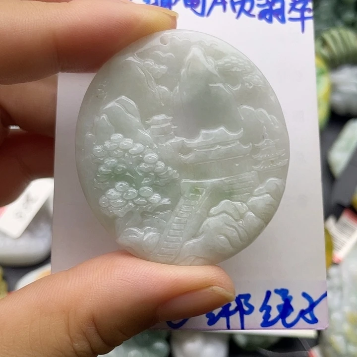 颈饰未镶嵌翡翠天然翡翠
