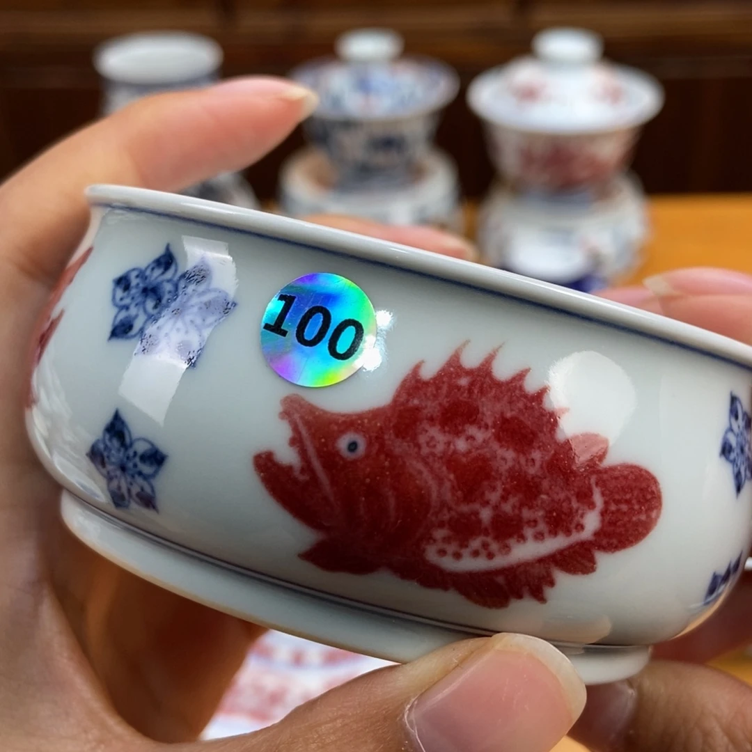 手绘现代茶具，非古董