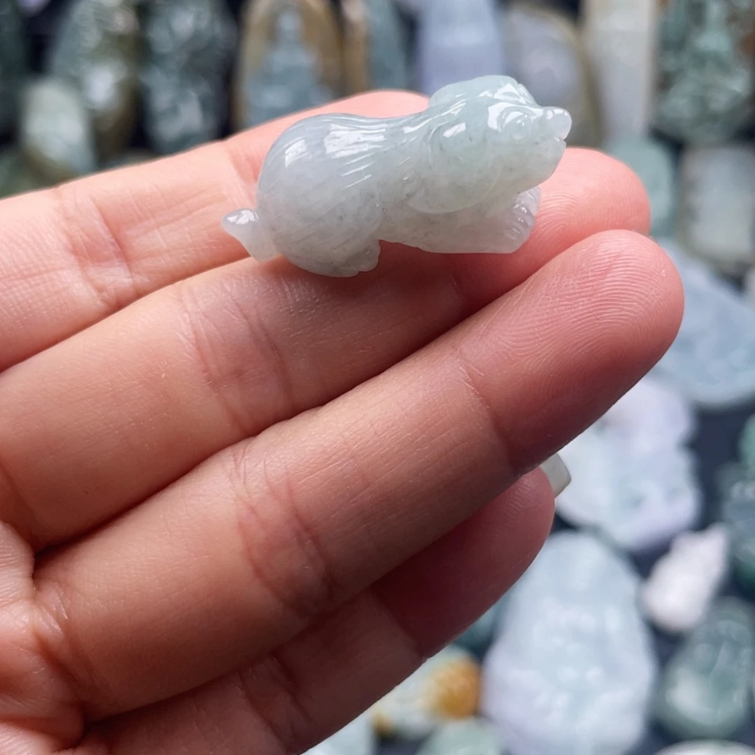 翡翠未镶嵌颈饰缅甸翡翠A货挂件