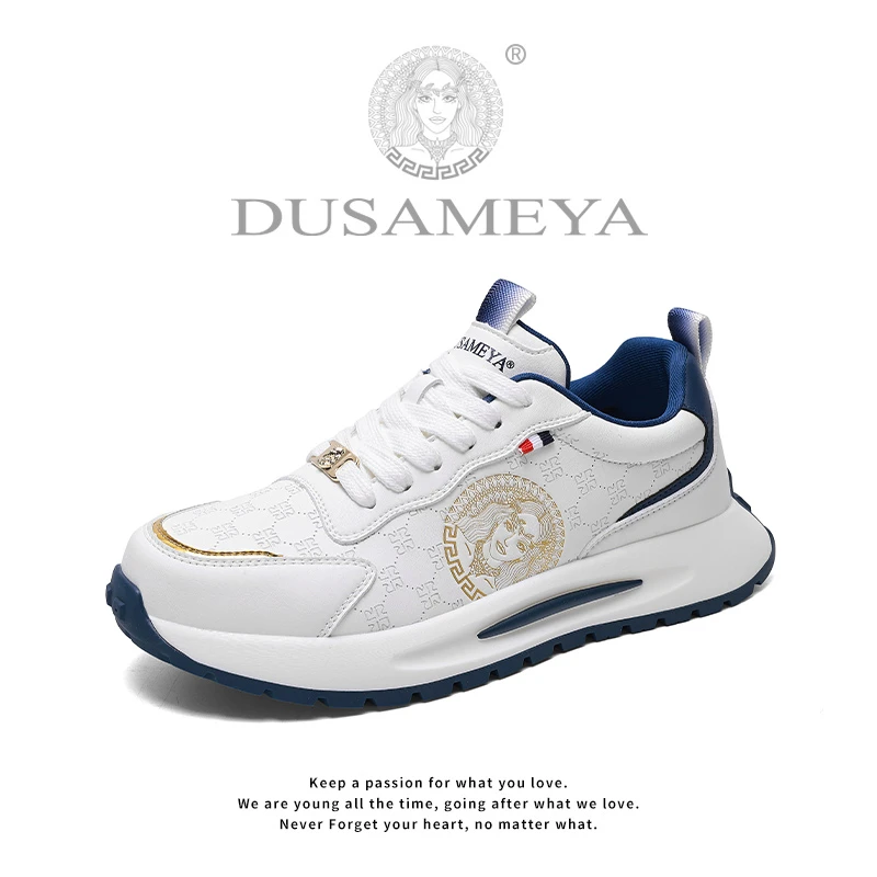 DUSAMEYA/杜莎米娅秋季男士轻奢轻便厚底百搭时尚情侣板鞋休闲鞋