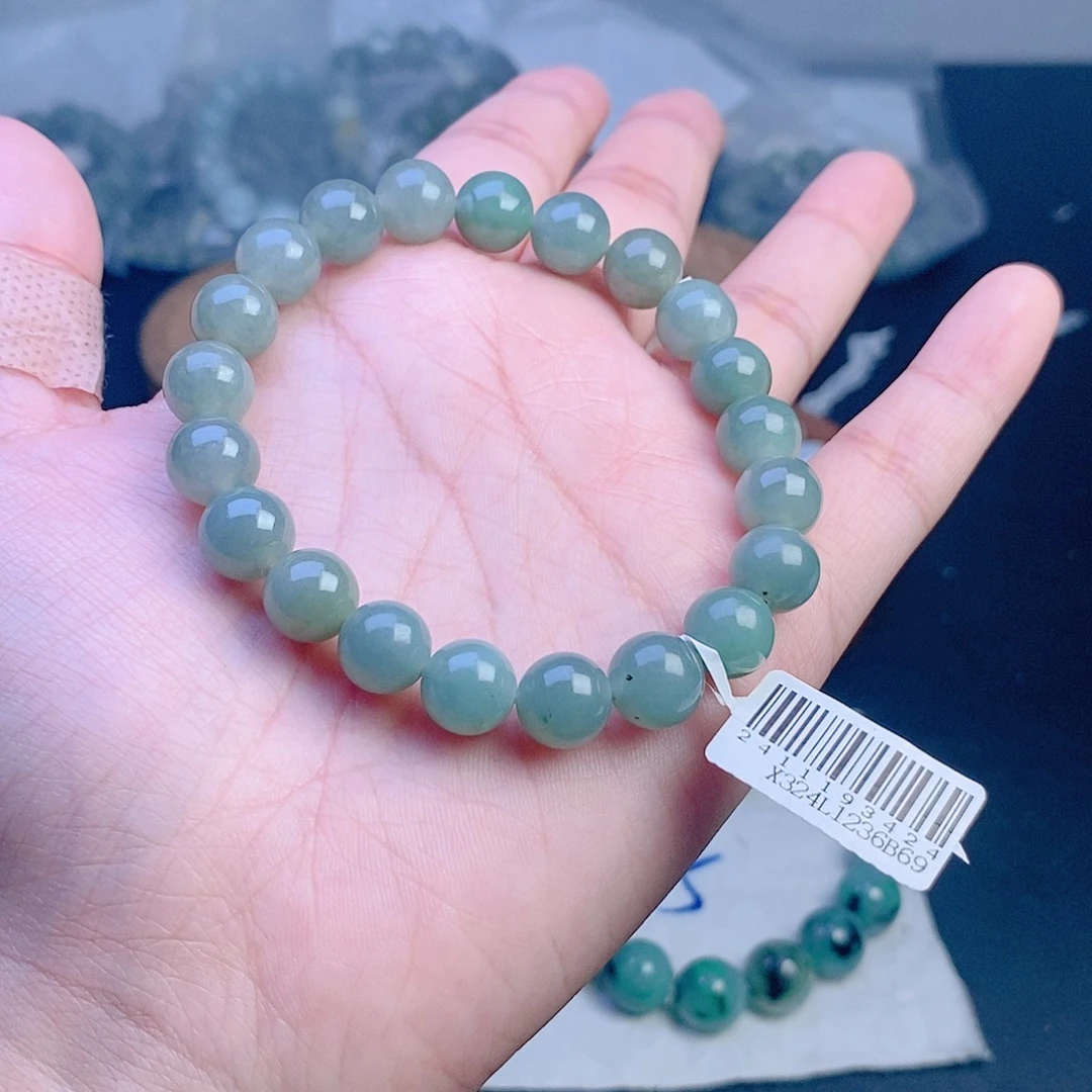 定制翡翠未镶嵌33珠串9+
