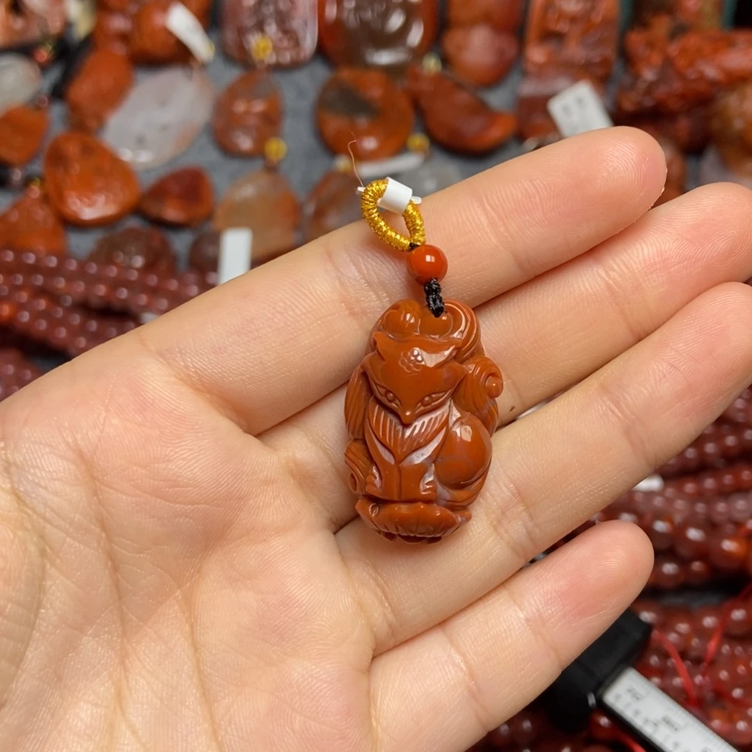 南红玛瑙未镶嵌吊坠(不含链)