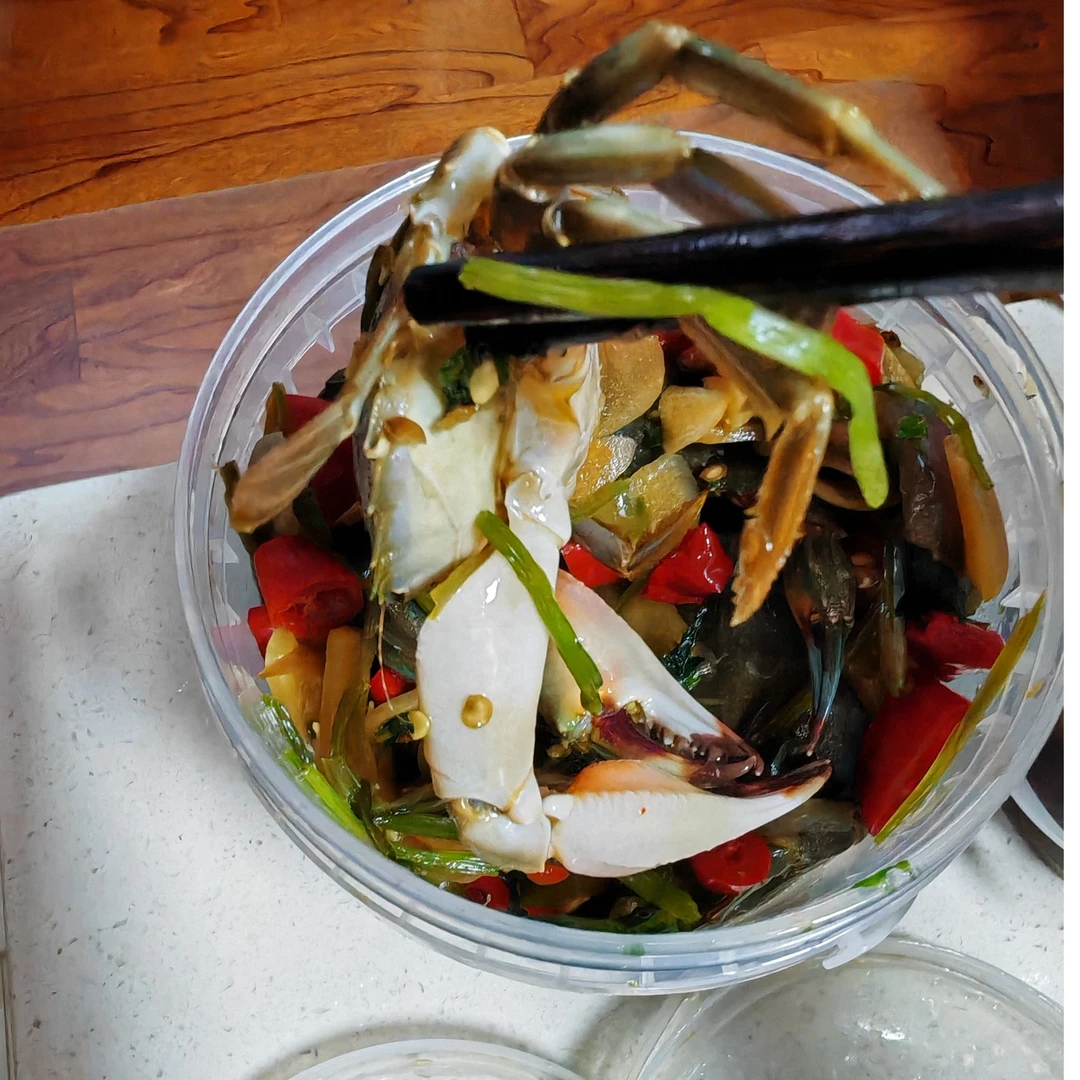 大连特产生腌化盖蟹活蟹海边选母蟹腌制开罐即食鲜而不咸顺丰包邮