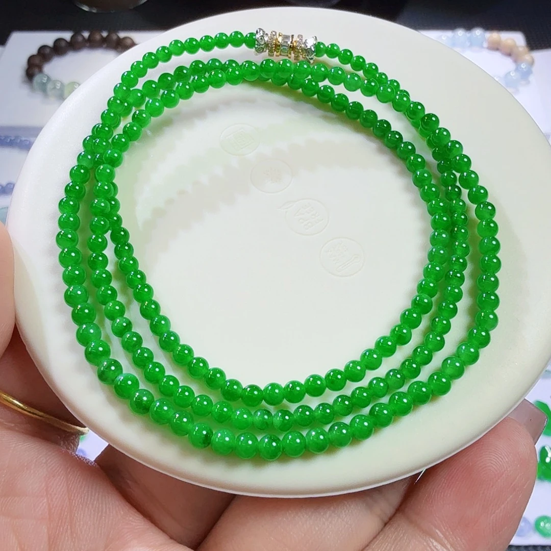 翡翠18K金镶嵌颈饰项链
