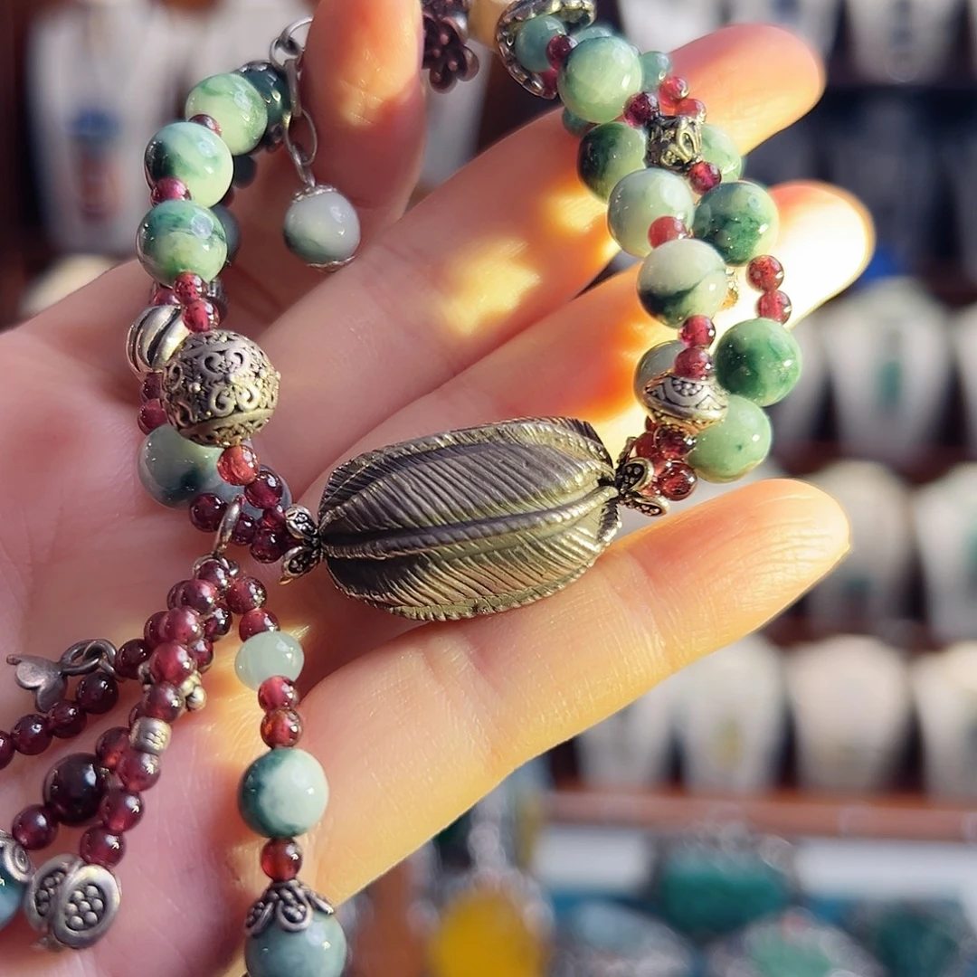 翡翠未镶嵌手链国风个性时尚潮流