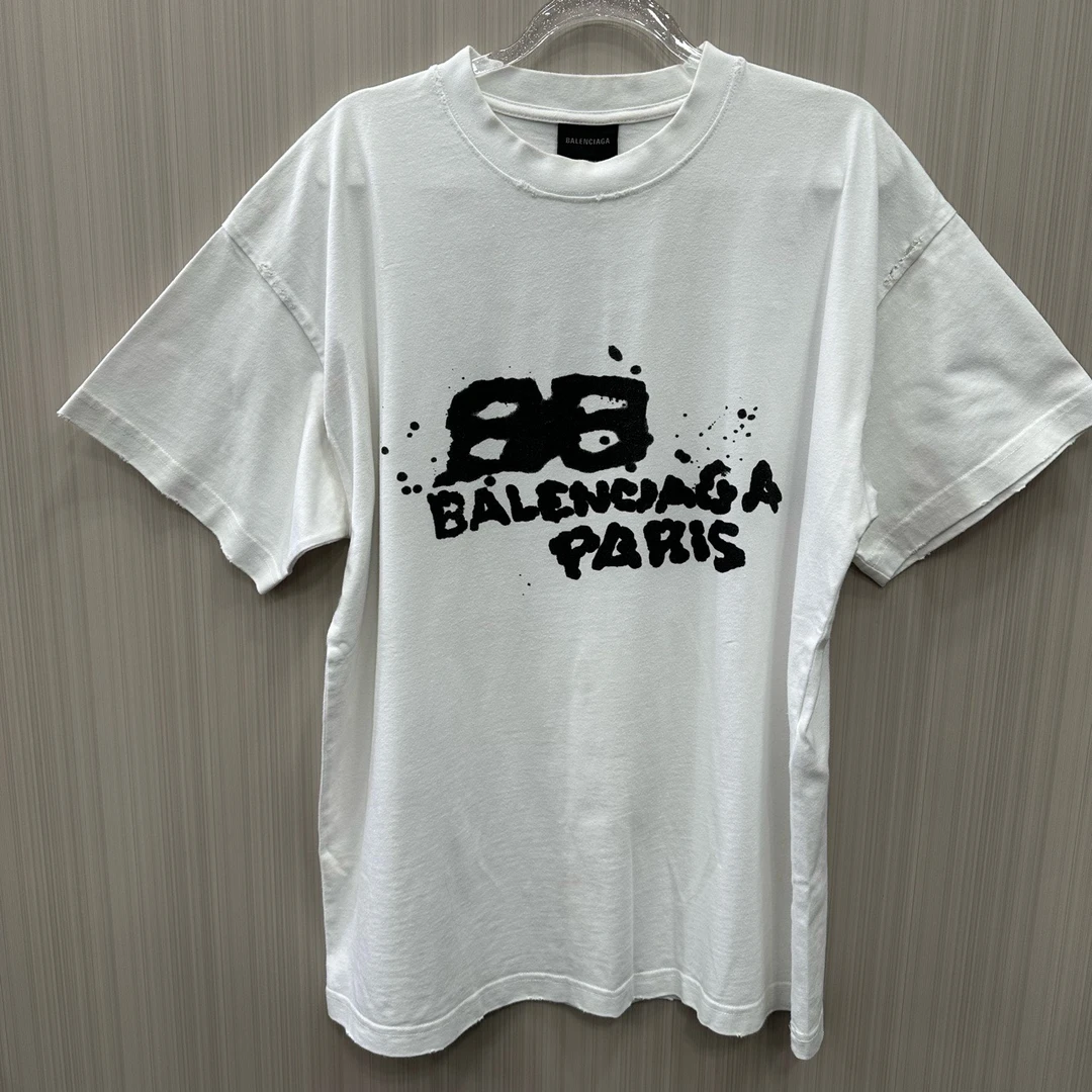 全新未使用 Balenciaga/巴黎世家 泼墨短袖 尺码M 20013