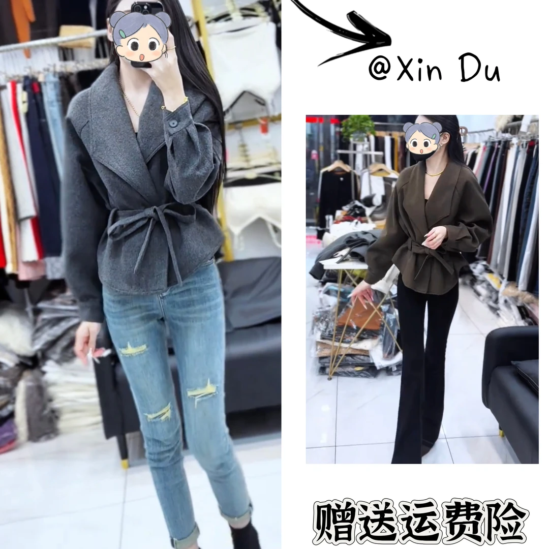 2025秋冬季新款时尚显瘦气质女士网红洋气外套百搭款D24545