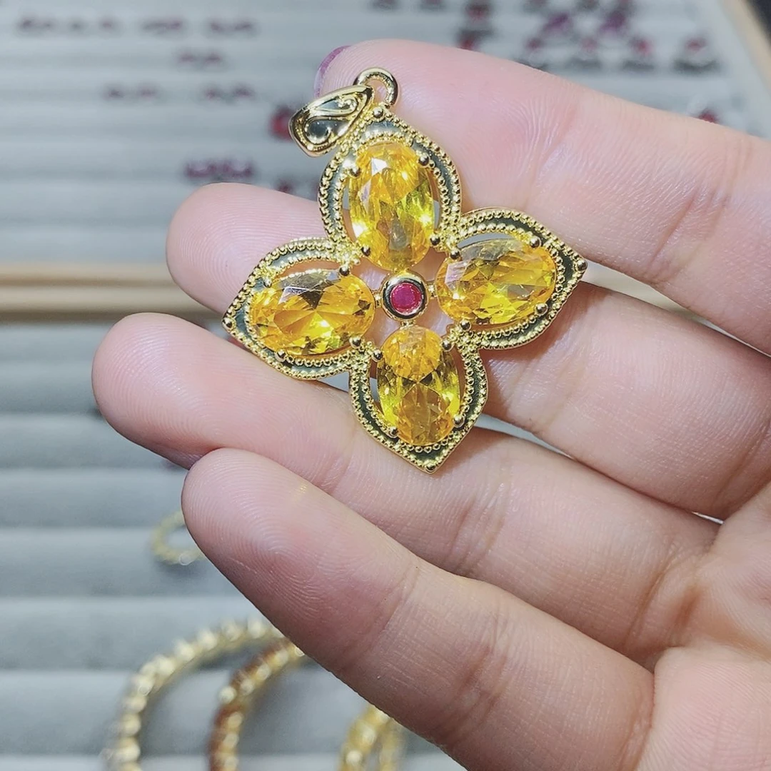 【闪购商品】托帕石耳饰银S925镶嵌